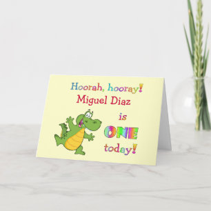 Cartão 1st Birthday Personalize for Girl or Boy