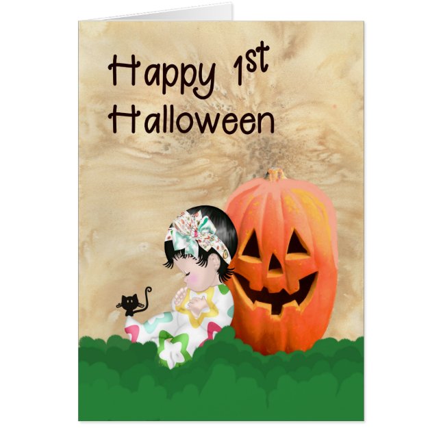Cartão 1st Halloween for Baby Girl (Frente)