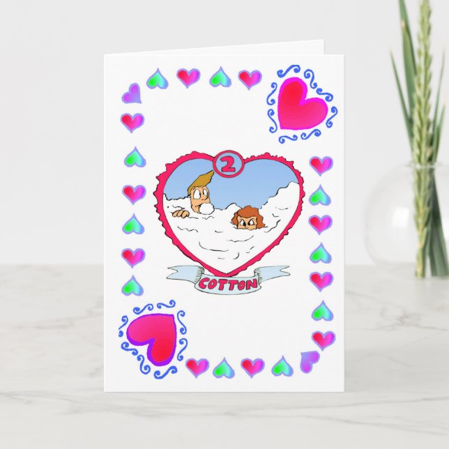 Cartão 2º Aniversário Algodão (Frente)