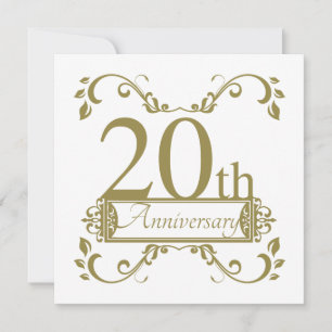Cartão 20º Aniversário de Casamento