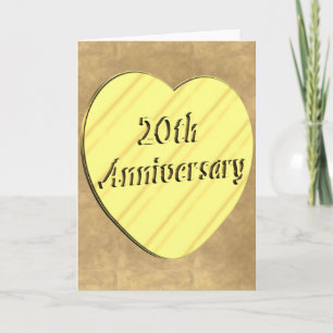 Cartão 20º Aniversário de Casamento