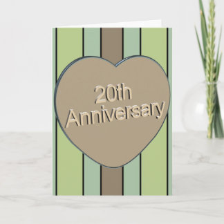 Cartão 20º Aniversário de Casamento