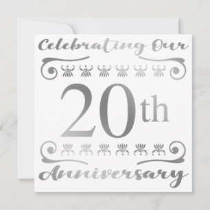 Cartão 20º Aniversário de Casamento