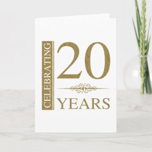 Cartão 20º Aniversário de Casamento