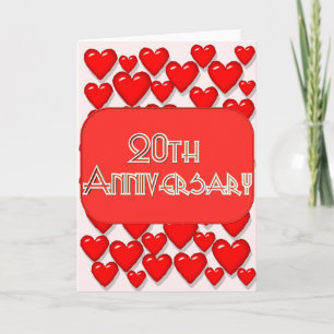 Cartão 20º Aniversário de Casamento