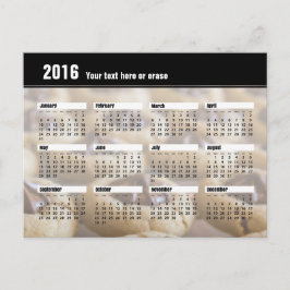 Cartão 2016 do calendário do biscoito