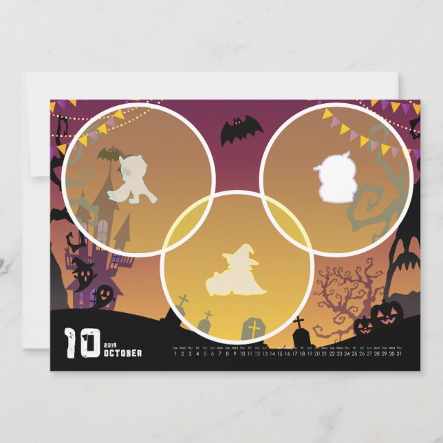 CARTÃO 2019カレンダー10月 (Frente)