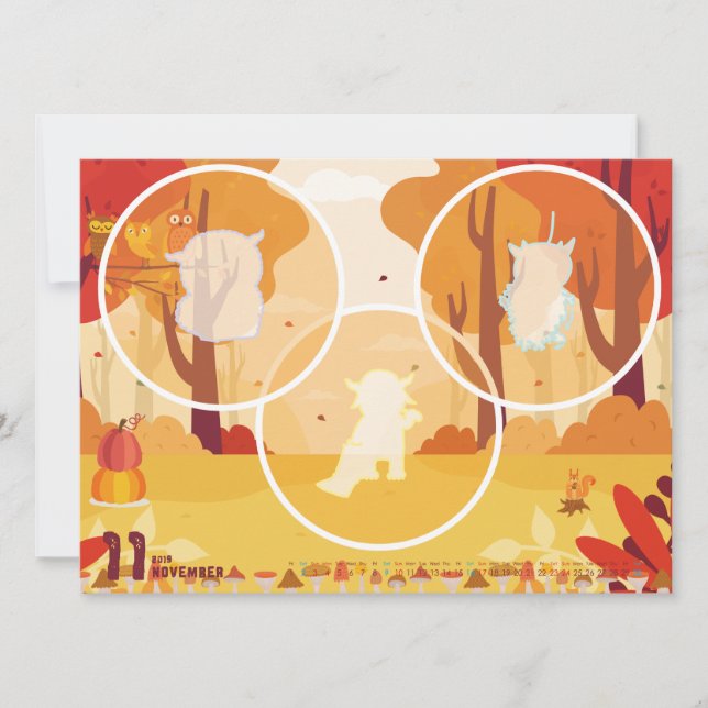 CARTÃO 2019カレンダー11月 (Frente)