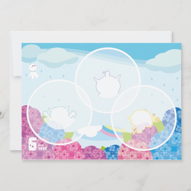 CARTÃO 2019カレンダー6月 (Frente)