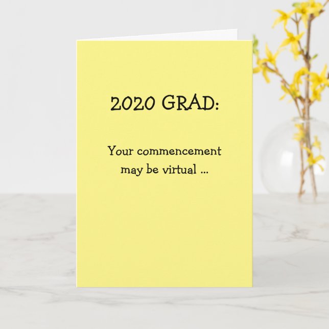 Cartão 2020 Graduation Congratulations (Flor Amarela)