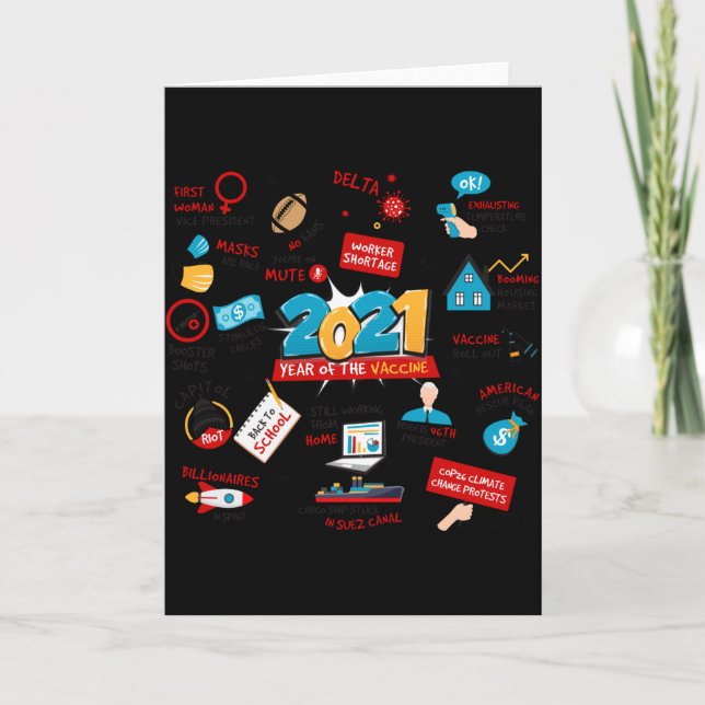 Cartão 2021 Pandemic Vaccines Commemorative Christmas T S (Frente)