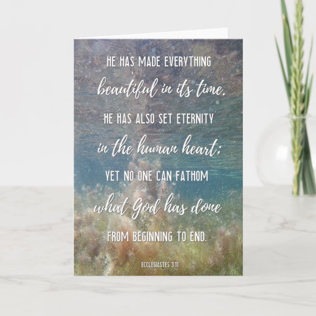 Cartão 2022 Águas Antigas: Eclesias 3:11 (Frente)