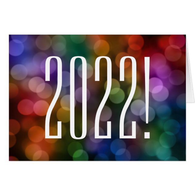 Cartão 2022 bokeh (Frente horizontal)