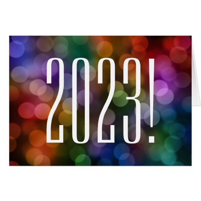 Cartão 2023 bokeh (Frente horizontal)