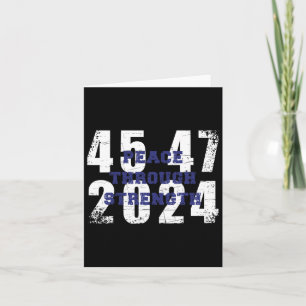 Cartão 2024 45 47 América Primeira Maga Legal Vintage Úni