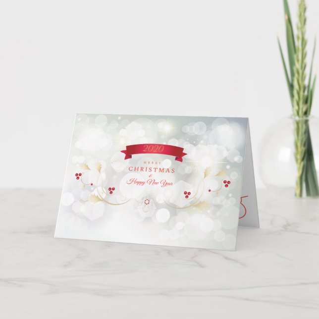 Cartão 2024 Feliz Natal e Ano Novo! XMAS (Frente)