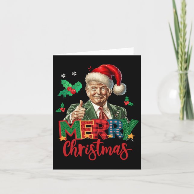 Cartão 2024 Trump Vencedor Eleição Feliz Natal Engraçado  (Frente)