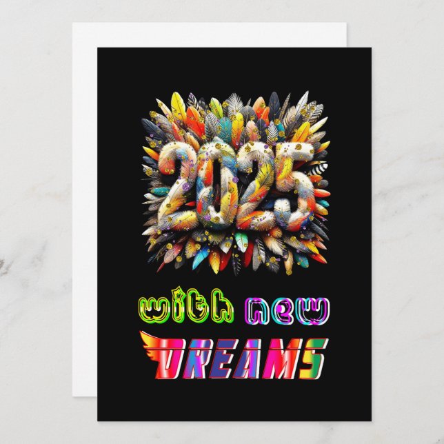 Cartão 2025 Com Novos Sonhos (Frente/Verso)