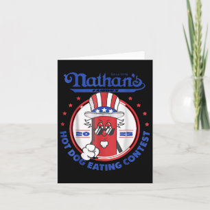 Cartão 2025 Nathans Engraçados Cont. Comer Cachorro Quent