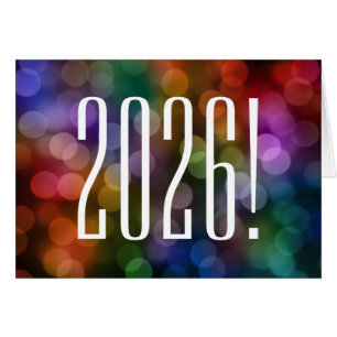 Cartão 2026 bokeh