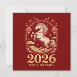 Cartão 2026 Chinese Year of the Horse Greeting Cards