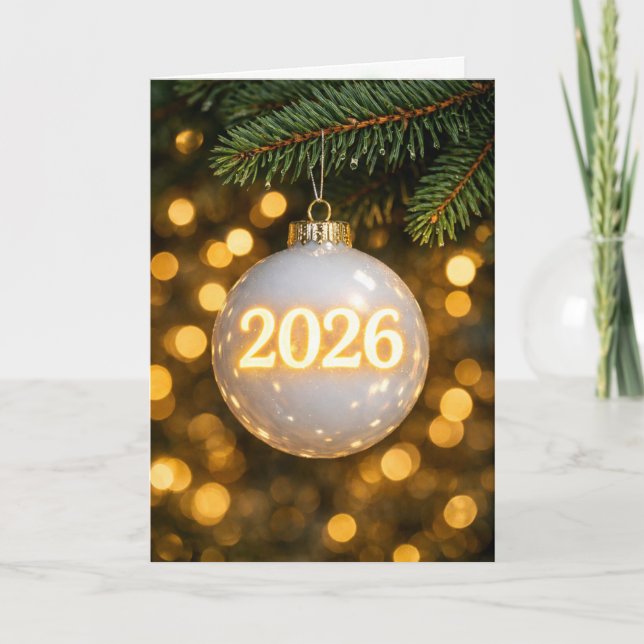 Cartão 2026 Christmas Ornament (Frente)