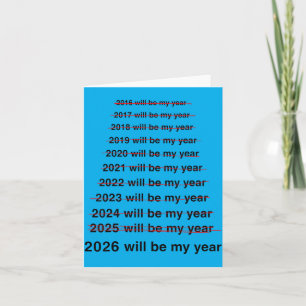 Cartão 2026 Será Ano Meme de Resolução de Ano Novo Engraç