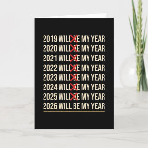 Cartão 2026 Será Meu Ano Humor Divertido Citação de Ano N