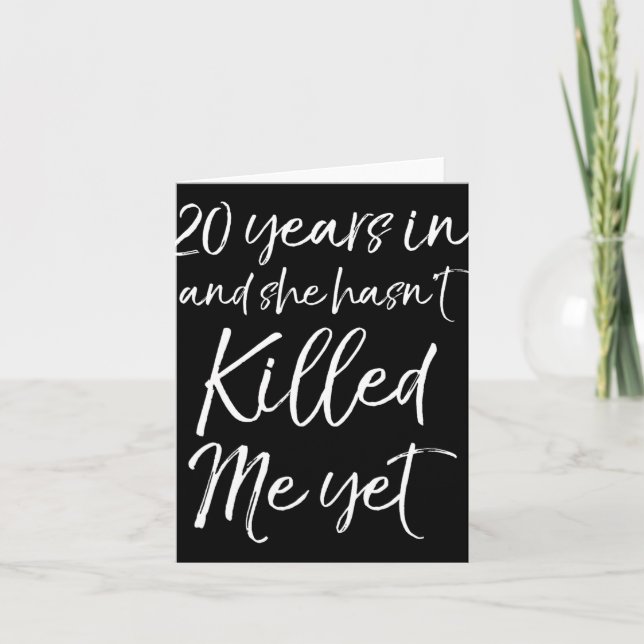 Cartão 20 aniversário de 20 anos e ela fez't Ki (Frente)