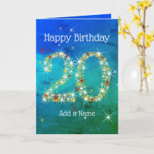 20 Aniversário - Números das Estrelas - Verde Azul