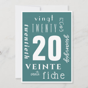 Cartão 20 anos Sober