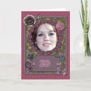 Cartão 20 de aniversário