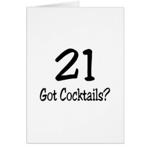 Cartão 21 obteve cocktail