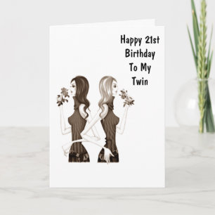 Cartão **21 ruas** O ANIVERSÁRIO DESEJA MINHA **IRMÃ GINH