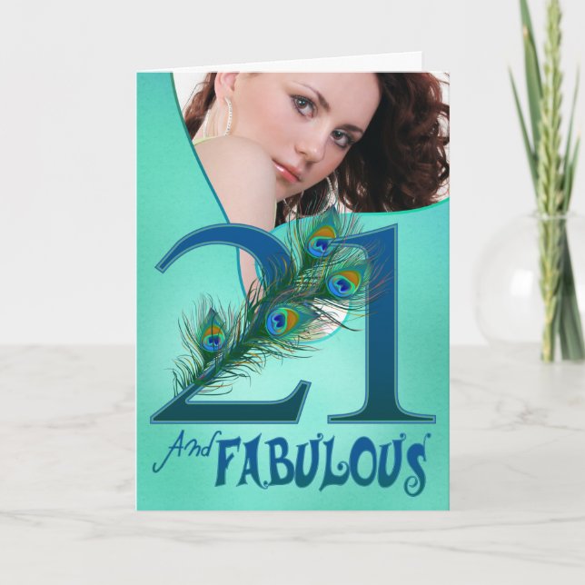 Cartão 21st Birthday template Cards (Frente)