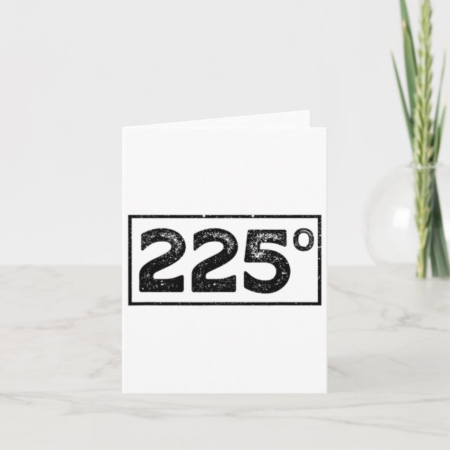 Cartão 225 Graus De Churrasco De Fumar Carne Fumaça Cook  (Frente)