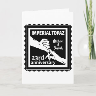 Cartão 23º aniversário de casamento Topázio Imperial