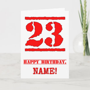 Cartão 23º Aniversário: Diversão, Carimbo de Borracha Ver
