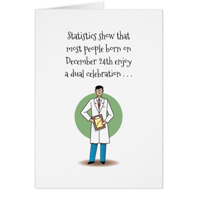 Cartão 24 de dezembro Aniversário (Frente)