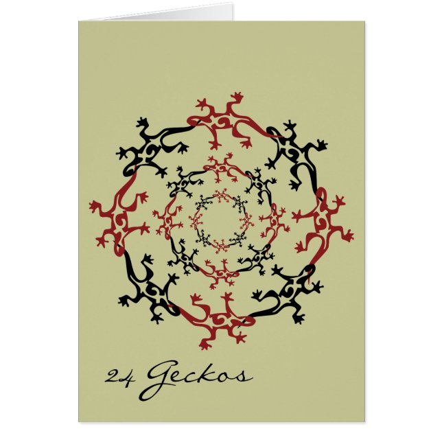 Cartão 24 Geckos (Frente)