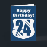 Cartão 24th Birthday card<br><div class="desc">Cool Birthday card for boys like son or grandson. Customize age number.</div>