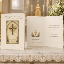Cartão 25º Aniversário de Presbítero Católico IHS Eucarís