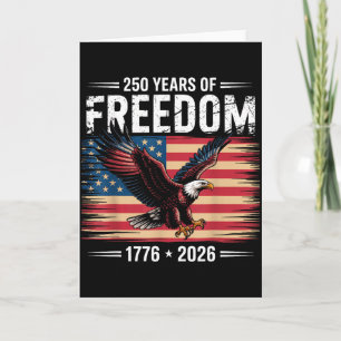 Cartão 250º Aniversário Americano 2026 Anos De Liberdade