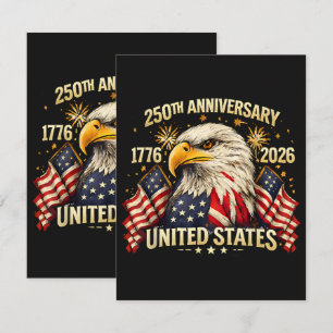 Cartão 250º Aniversário Estados Unidos 1776-2026