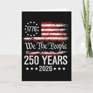 Cartão 250 Aniversário EUA 250º Bandeira Americana Patrio