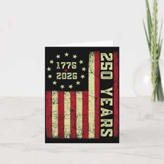 Cartão 250 Aniversário EUA 250º Bandeira dos EUA Patrióti