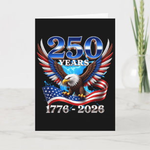 Cartão 250 Aniversário Patriótico dos Estados Unidos _1