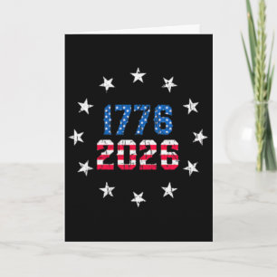 Cartão 250 Aniversário Pocket EUA 250º Bandeira Americana