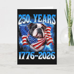 Cartão 250 Ano Americano 250º Aniversário EUA Cachorro 4