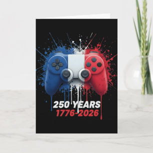 Cartão 250 Anos 1776-2026 250º Aniversário Jogos Jogador